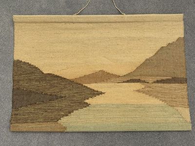 Beautiful handwoven Kilim flat-weave tapestry wall hanging Mid Centuey Modern MCM
