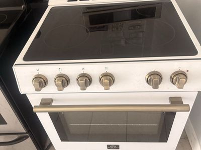 Forno Electric Range Oven - White with Gold Accents