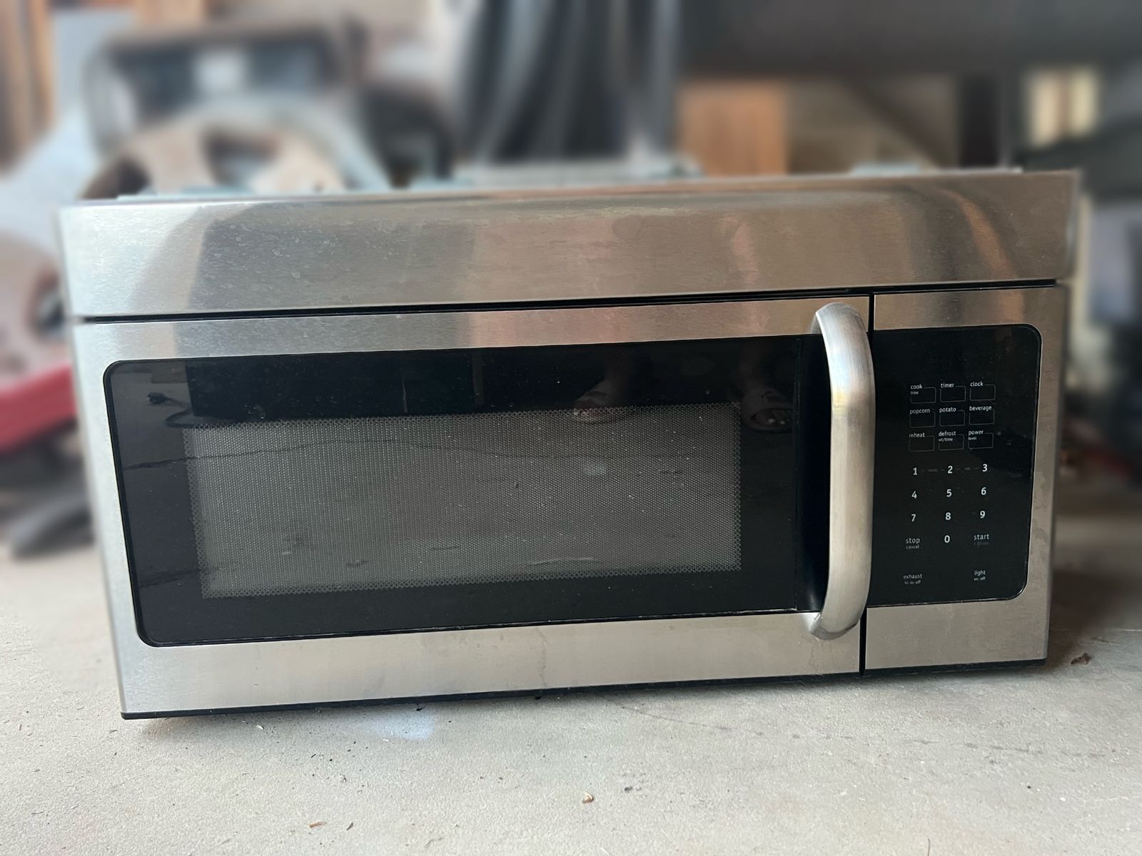 Frigidaire stainless steel over-the-range microwave 