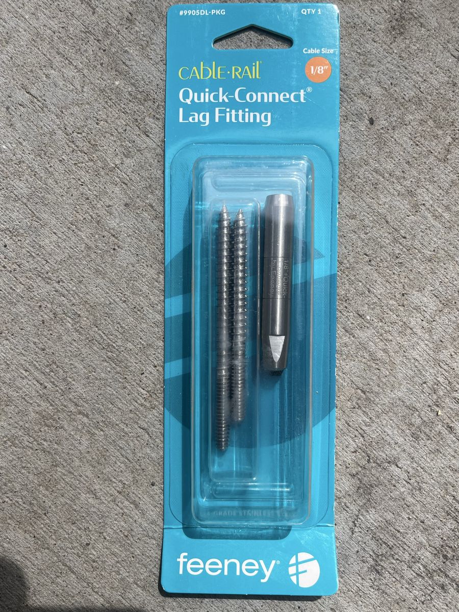 Deck Cable-Rail Quick -Connect Lag Fitting