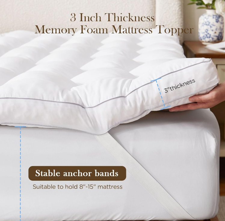 Brand new 3 Inch Queen Memory Foam Mattress Topper