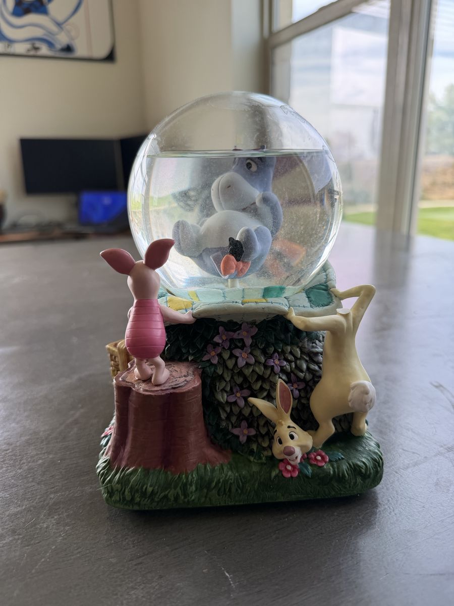 Disney Winnie the Pooh and Friends Eeyore Snow Globe Musical Figurine