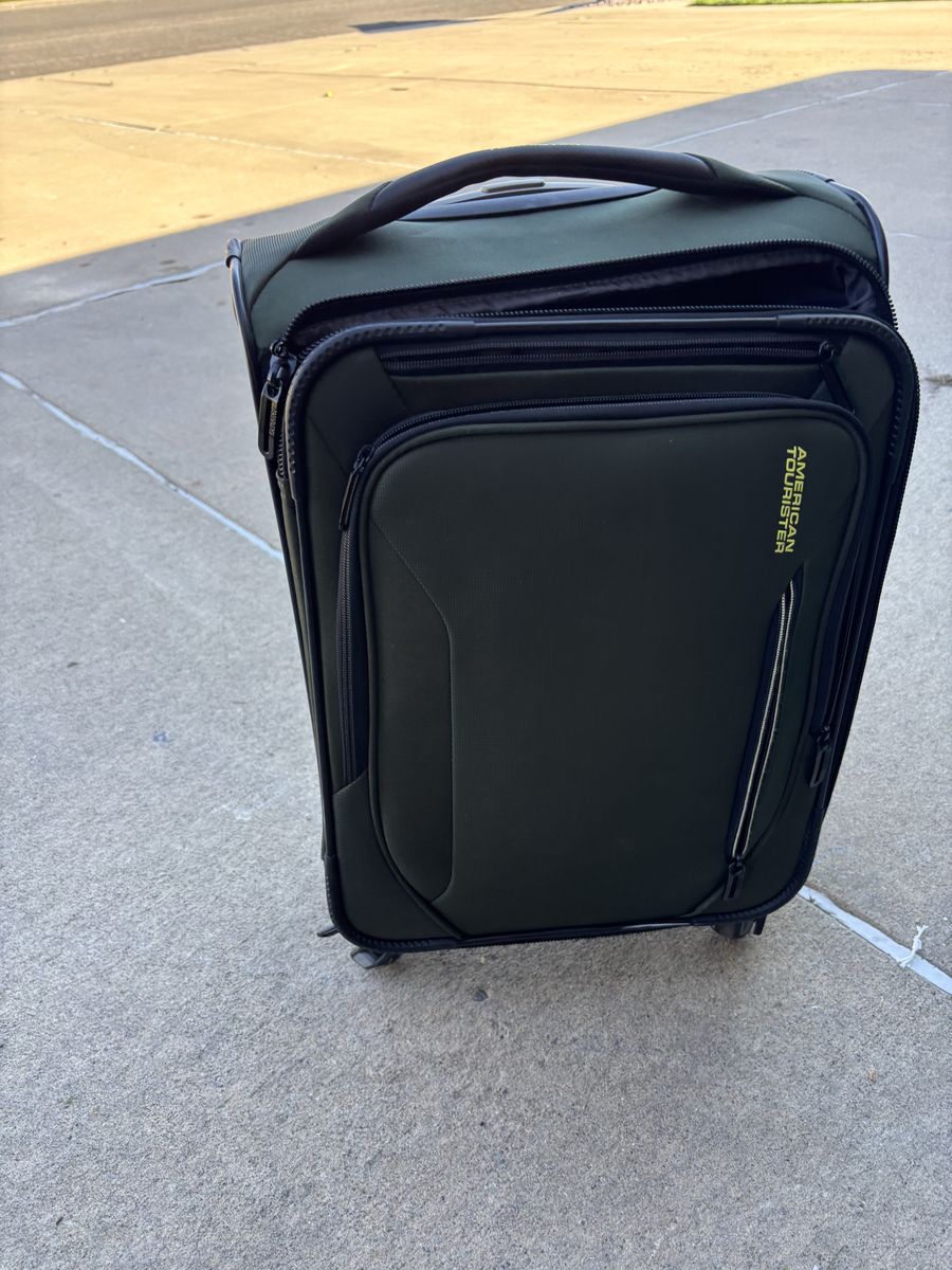 Green carry-on luggage