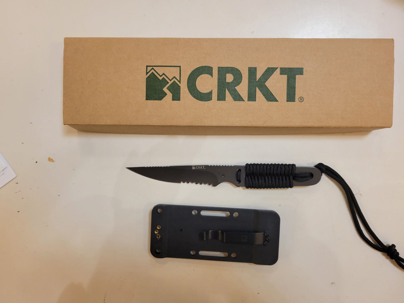 CRKT 2360N Stiff K.I.S.S. Gray Fixed 3.5'' Knife & Sheath