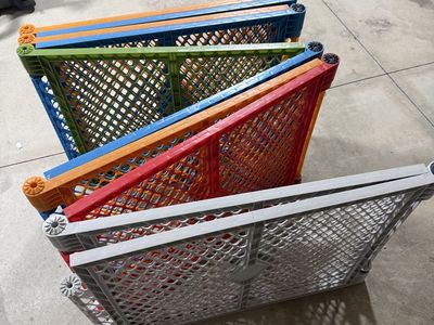 Colorful Modular Plastic Playpen Panels - Expandable, Versatile Baby/Pet Barrier