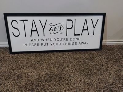Stay and Play wall decor