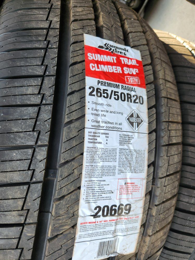 265/50r20 summit climber suv