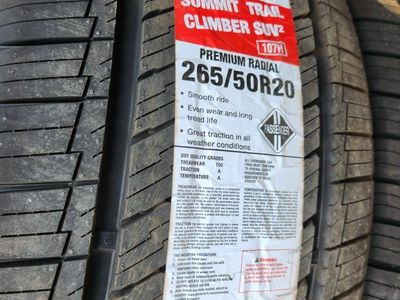 265/50r20 summit climber suv