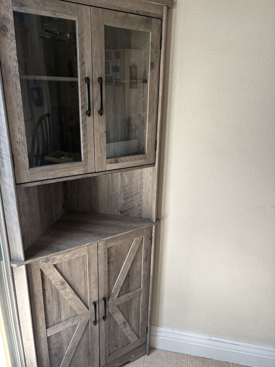 New corner cabinet shelf