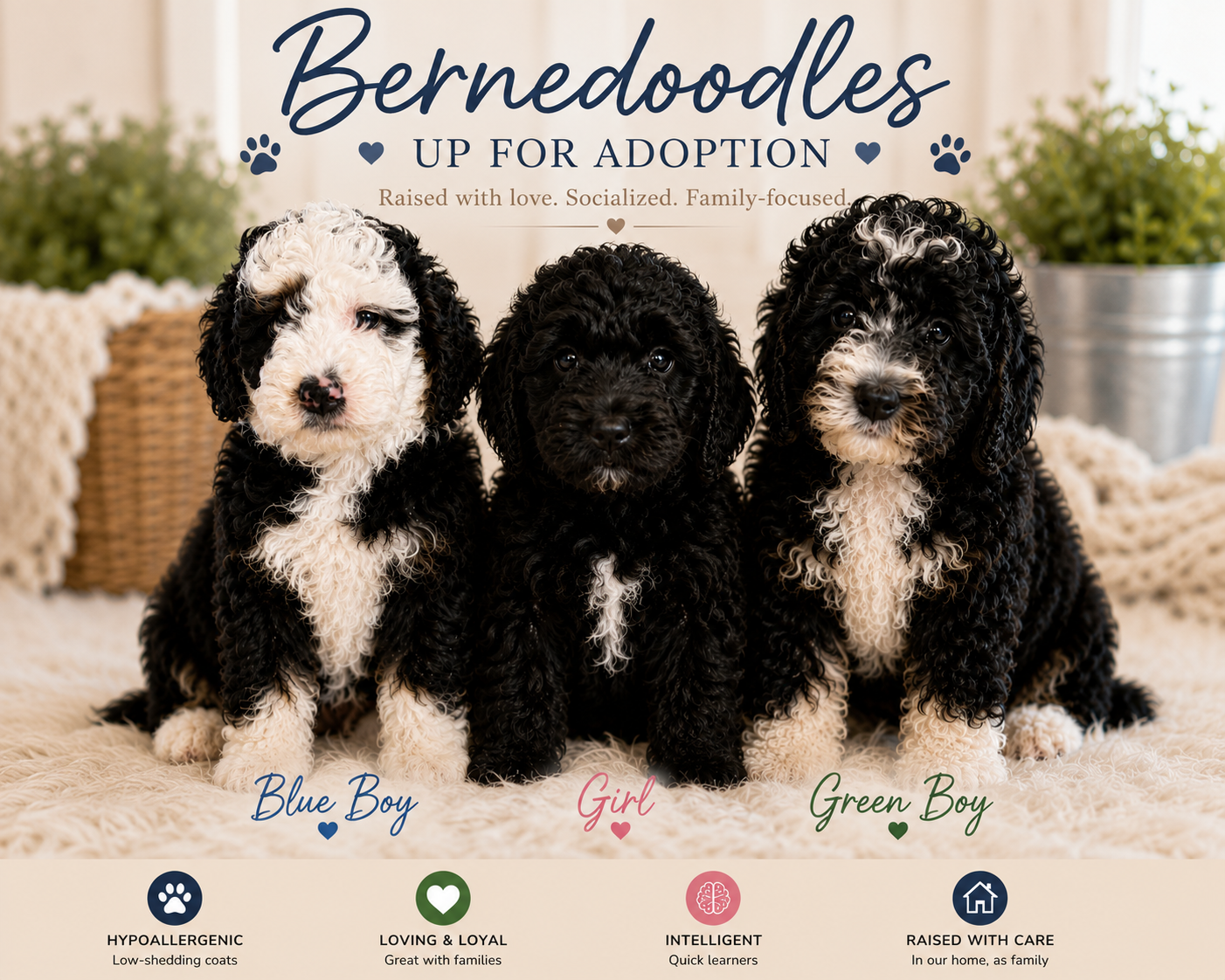 Bernedoodles Puppies