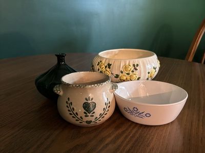 Vintage Kitchen Decor Bundle • Mixed Pottery Set