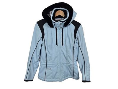 Spyder XTL Baby Blue & Black Removable Faux Fur Hood Ski Jacket Women's 6