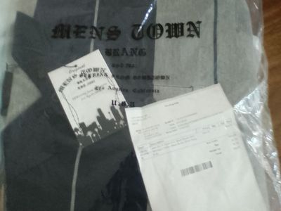 Original Mens Town Polo Shirt - Navy/Grey Stripe, Size XL - New with Tags, Est. 2002 Downtown LA Brand