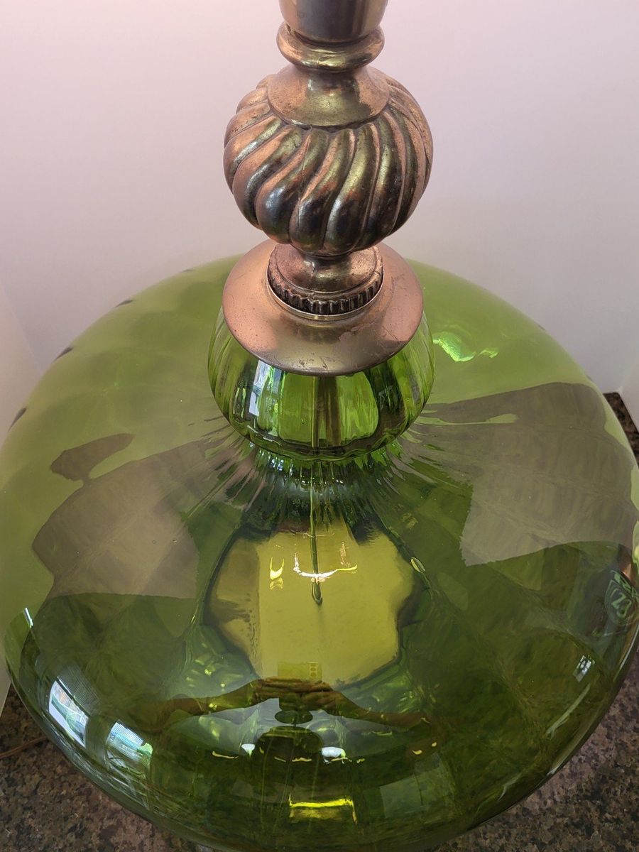 Pair of vintage Green Lamps
