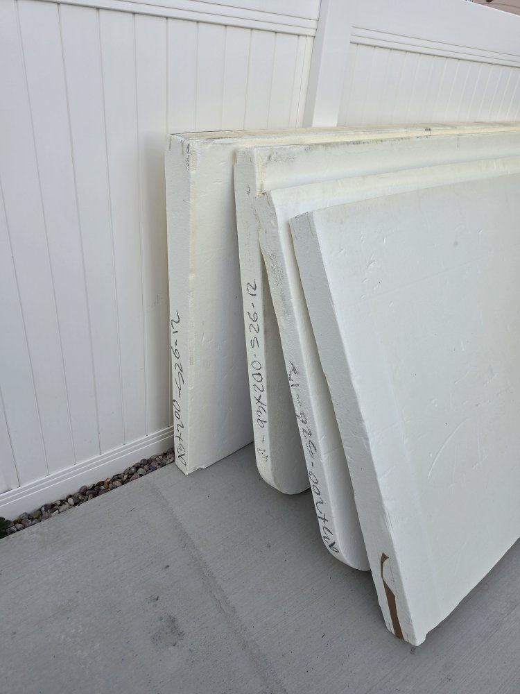 4 Sheets Large Rigid Foam Insulation Panels (4" Thick x 4' x 78") - Great for DIY ($75 for all 4)