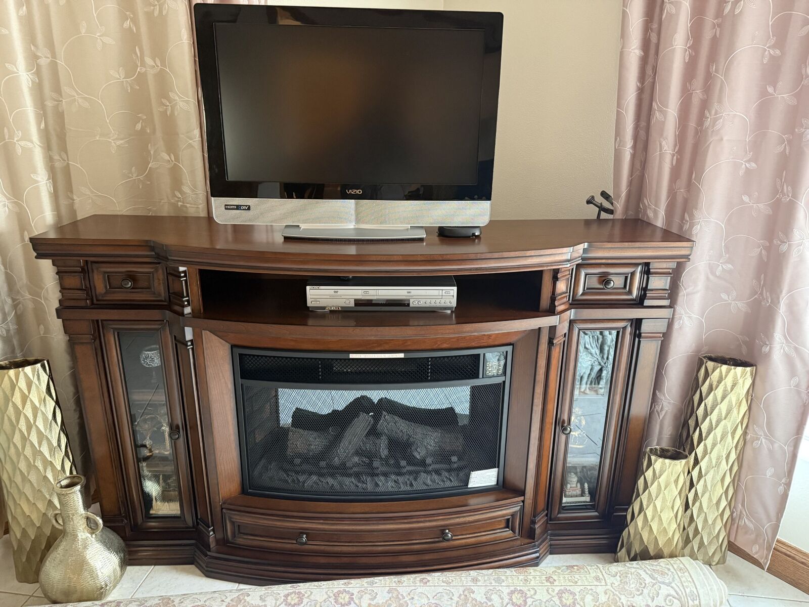 TV stand fireplace