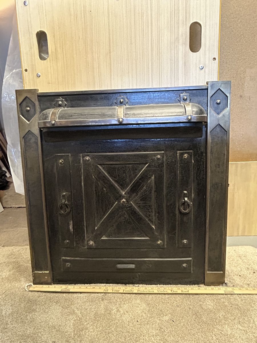 Antique Fireplace Surround & Front Cover, Cast Iron