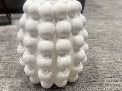 9 inch white decorative vase