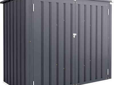 Metal Outdoor Storage Shed / Trash Can Storage – NEW #356