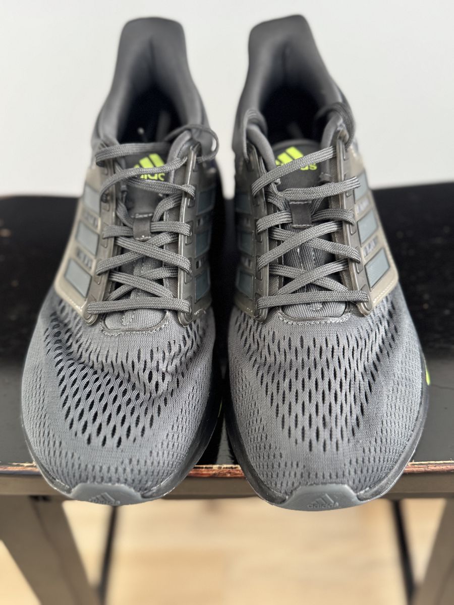 Adidas DURAMO SL Running Shoes Men's Size 9 Gray/Lime Green/Blue