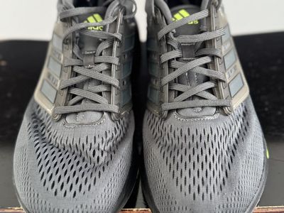 Adidas DURAMO SL Running Shoes Men's Size 9 Gray/Lime Green/Blue