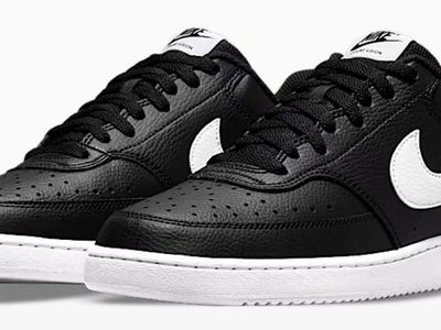Nike Court Vision Low Black/White Sneakers - Men's Size 8.5 - New with Tags