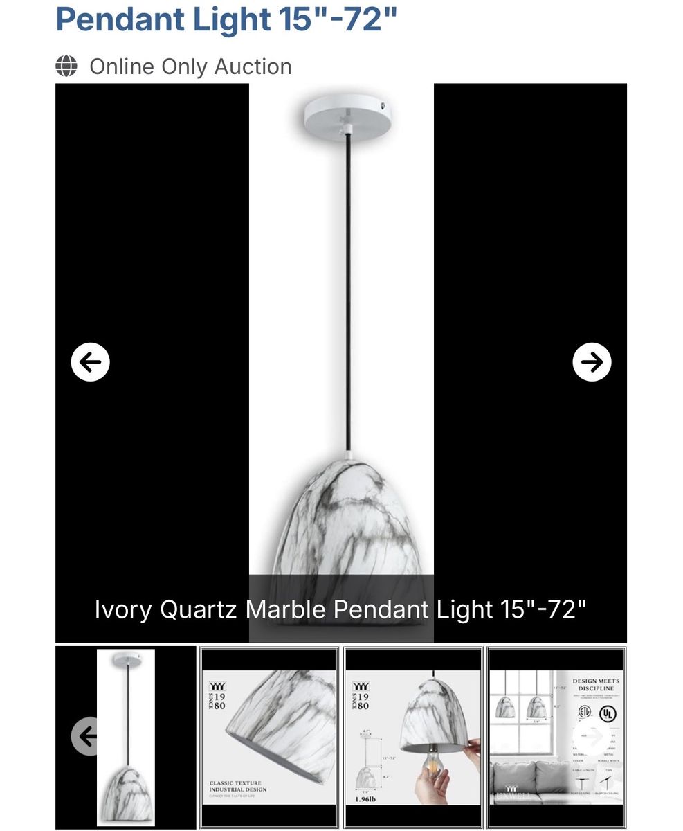 Marble- Style Pendant Light