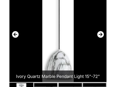 Marble- Style Pendant Light