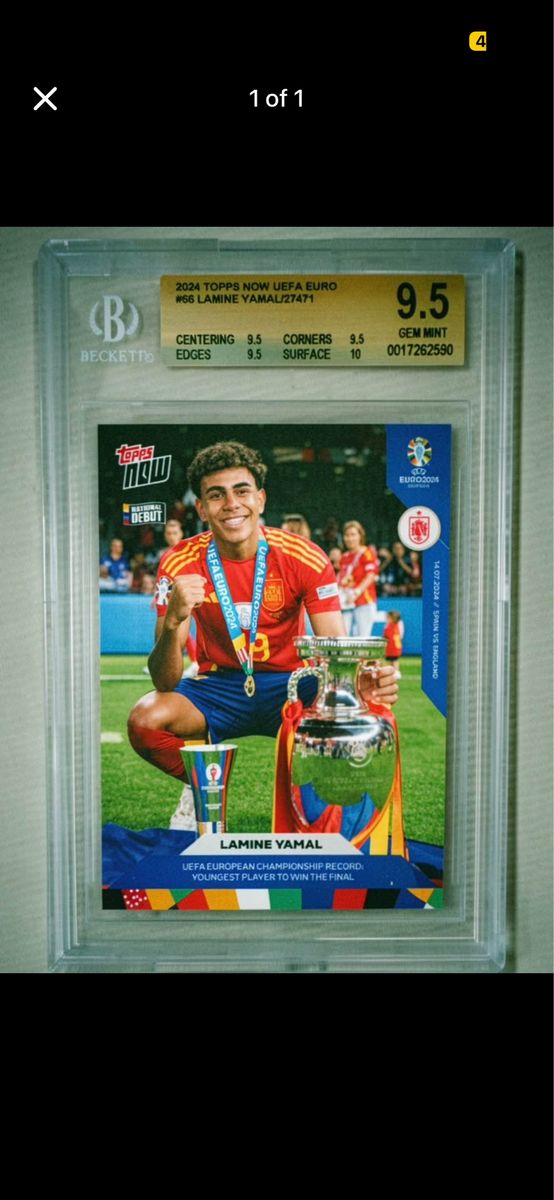 2024 Topps Now UEFA Euro #66 Lamine Yamal 9.5 Gem Mint Or best offer