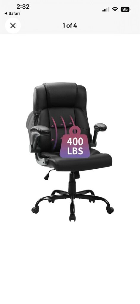 NEW Computer Chair Wide seat JONPONY XL-9189-BLACK