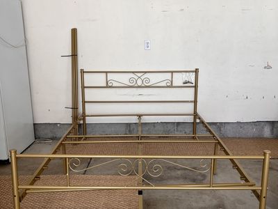 Gold Bed Frame Ornate / Romantic / Victorian