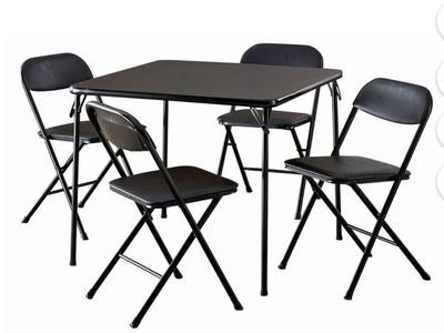 COSCO 5-Piece Folding Set with Card Table/chairs