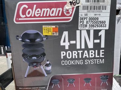 New Coleman 4-in-1 Portable Propane Gas Cooking System