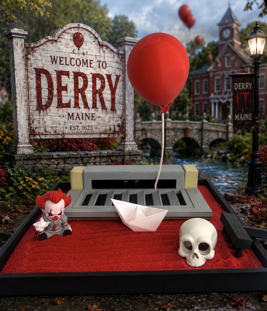 Stephen King IT Pennywise Themed Desktop Sand Garden - Derry Maine