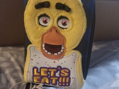 Loungefly Five Nights at Freddy's Chica "Let's Eat!!!" Zip Around Wallet, Plush, New