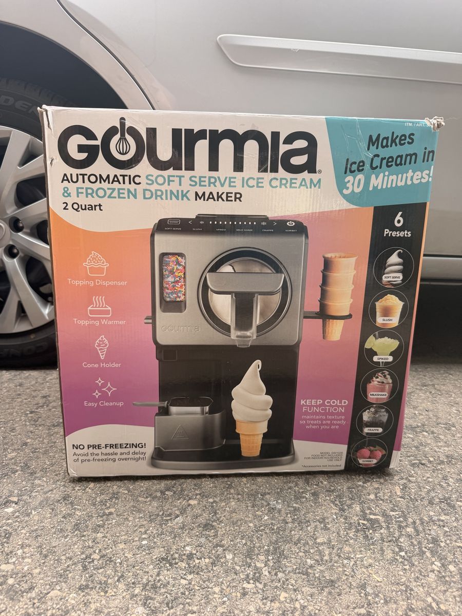Gourmia 2-Quart Automatic Soft Serve Ice Cream & Frozen Drink Maker
