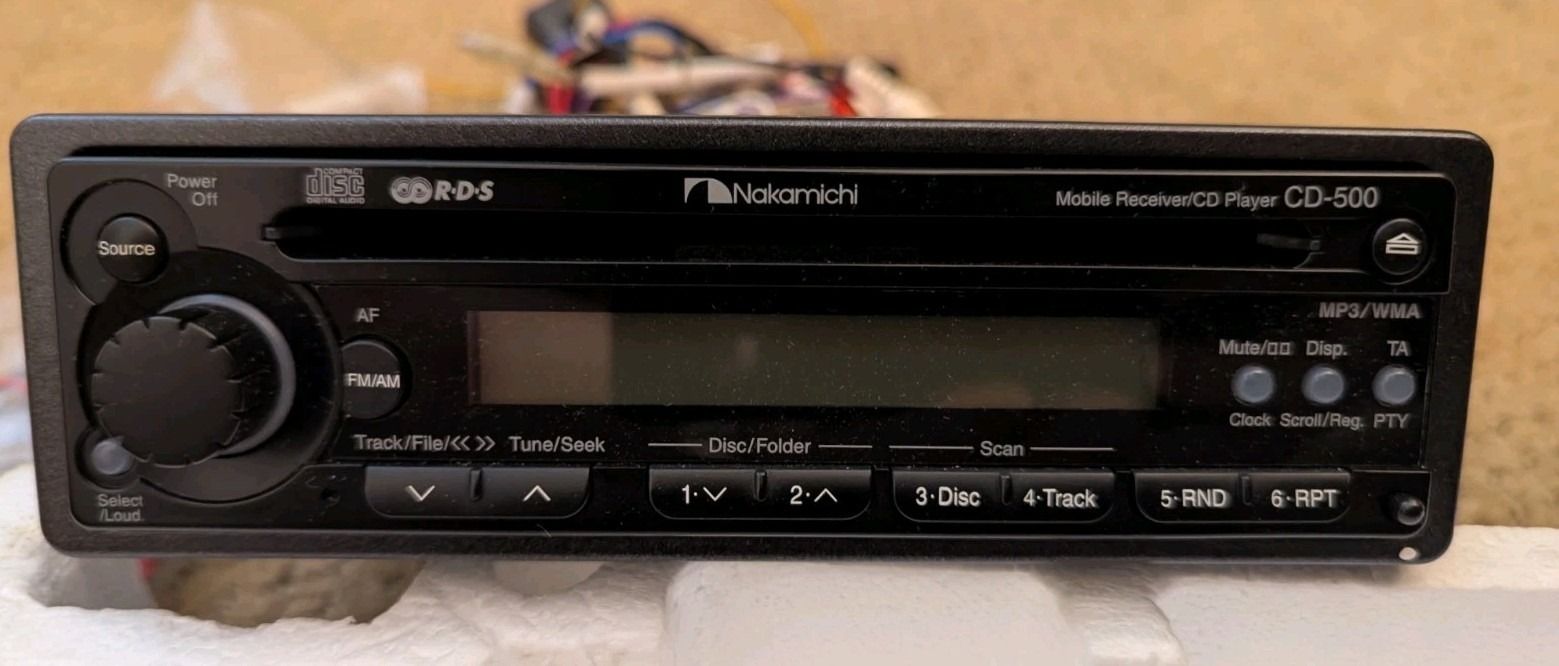 Brand-new Nakamichi CD500, a rare display model, sold as-is.