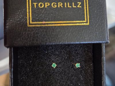earing 18 K Zarcillos esmeralda