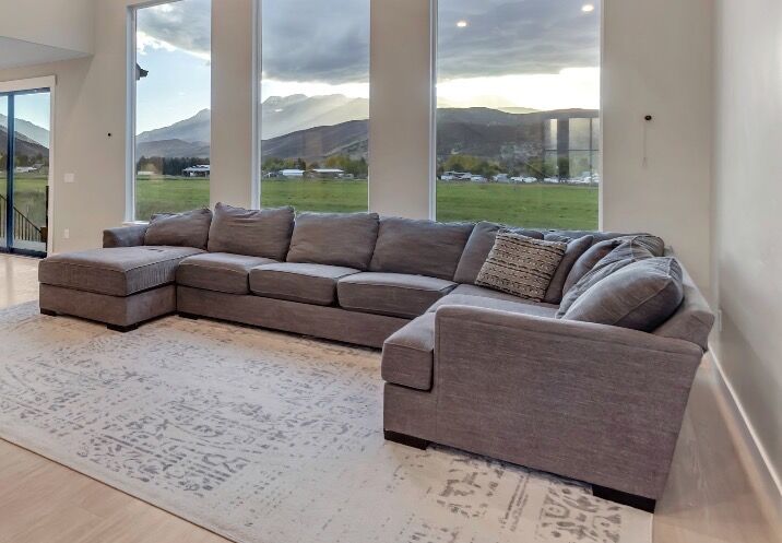 Large gray sectional