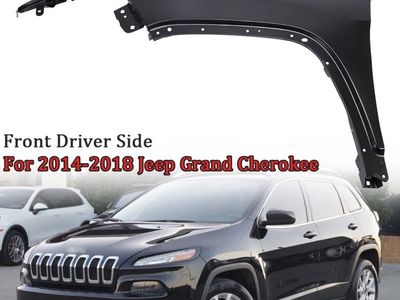 Front Driver Side Fender for 2014-2018 Jeep Grand Cherokee - Black, Replacement Part