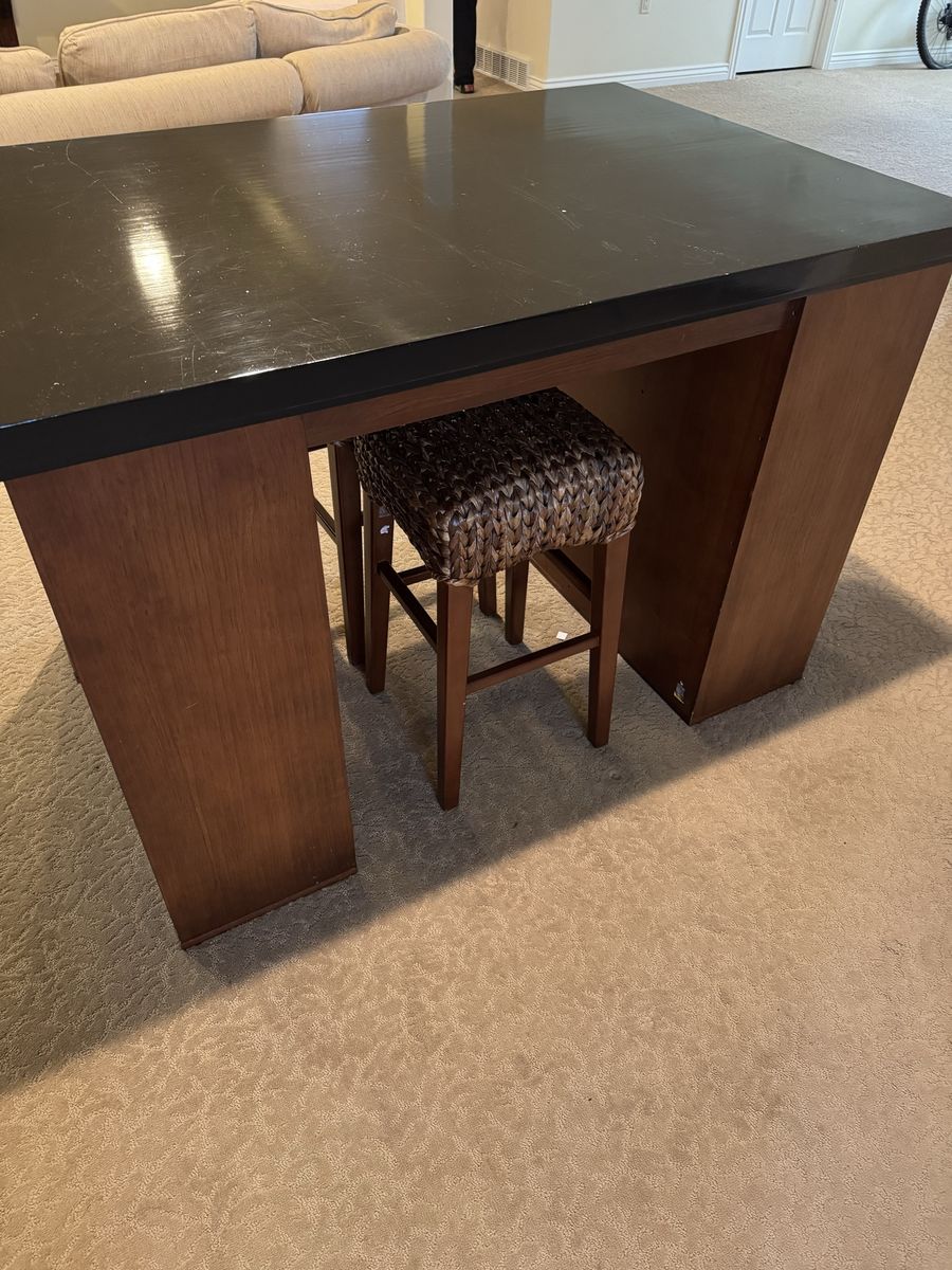 Pottery Barn Craft Table With 2 Stools