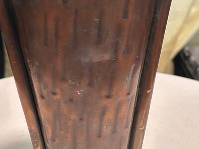 RARE Vintage Utah Art, Utah Copper Craftman Inc. Hammered Vase 8 inches
