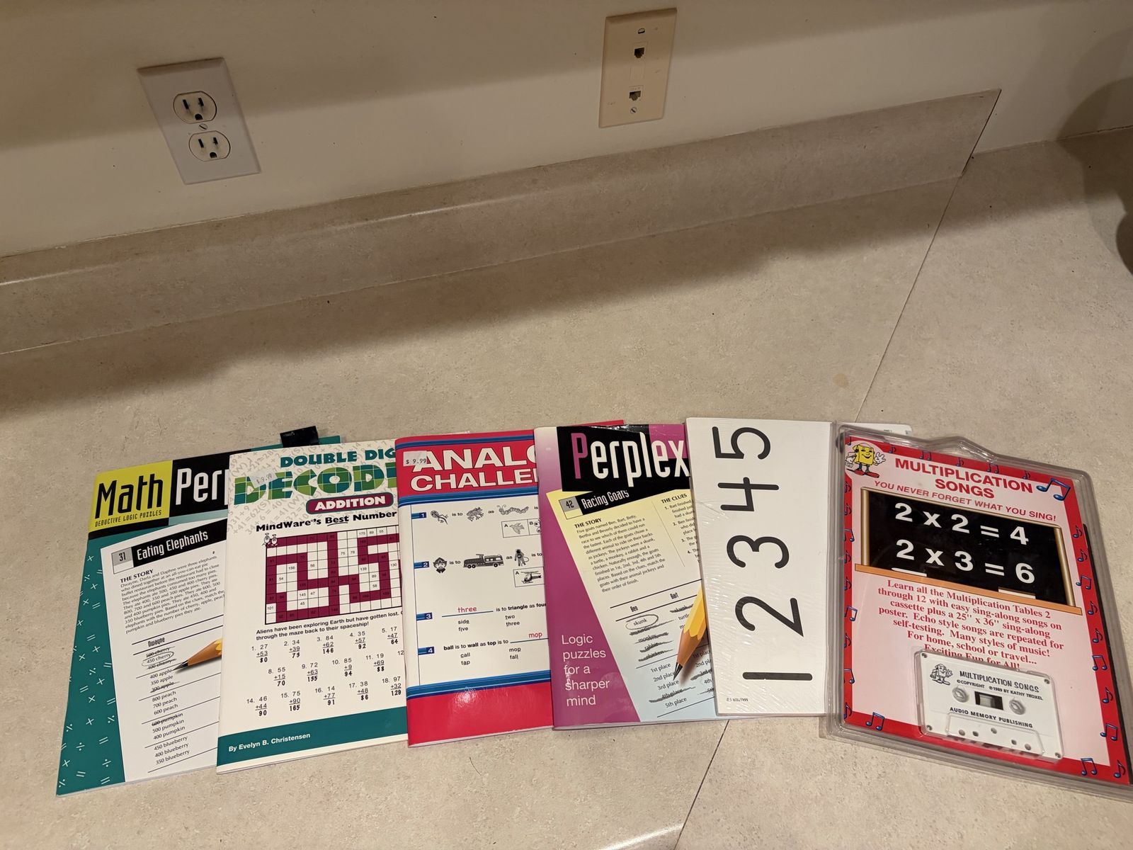 Educational Math and Reading Books Workbooks Phonics Bundle