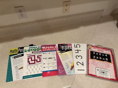 Educational Math and Reading Books Workbooks Phonics Bundle