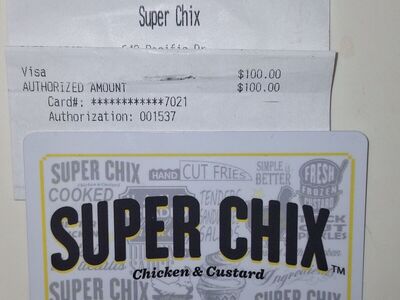 $100 SUPER CHIX GIFT CARD