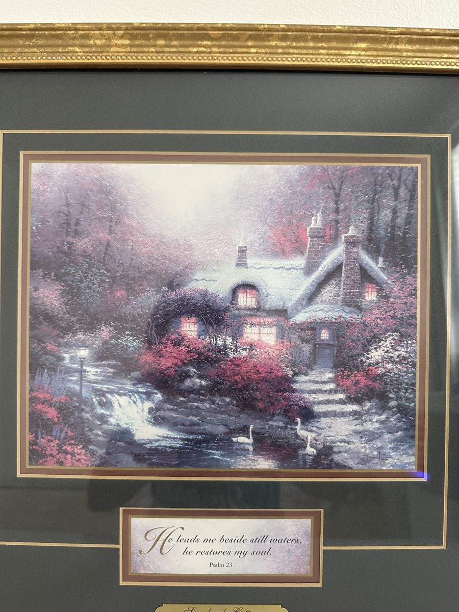Beautiful Thomas Kinkade Art With Frame