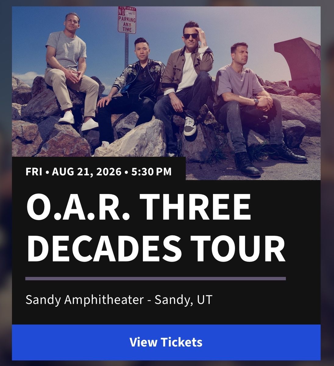 OAR tickets Sandy amphitheater 