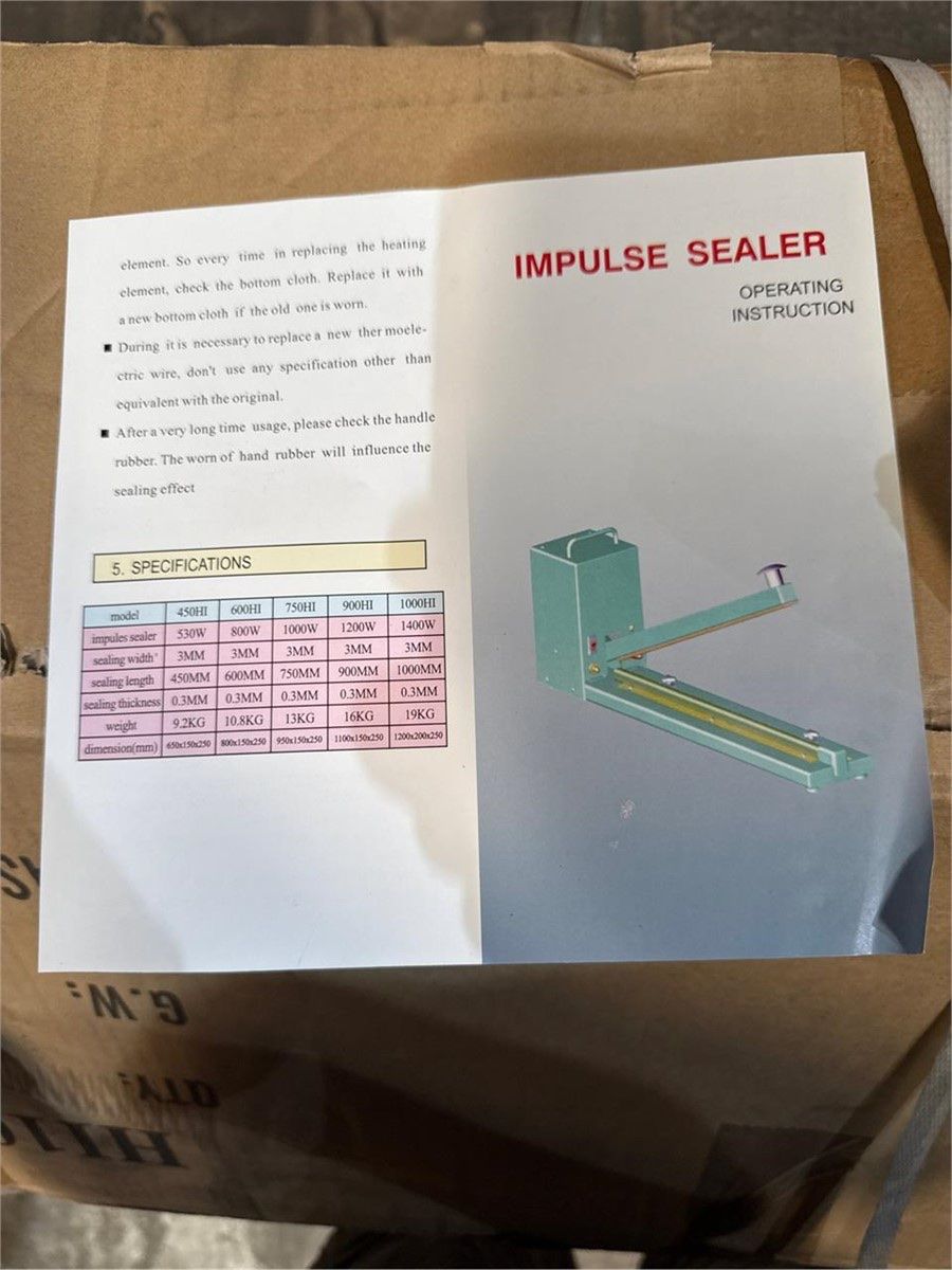 HI-1000 Electric Impulse Heat Sealer