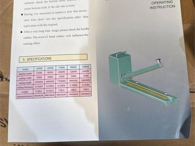 HI-1000 Electric Impulse Heat Sealer