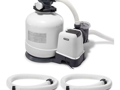 New INTEX 3000 GPH Above Ground Swimming Pool Sand Filter Pump with Automatic Timer with hose